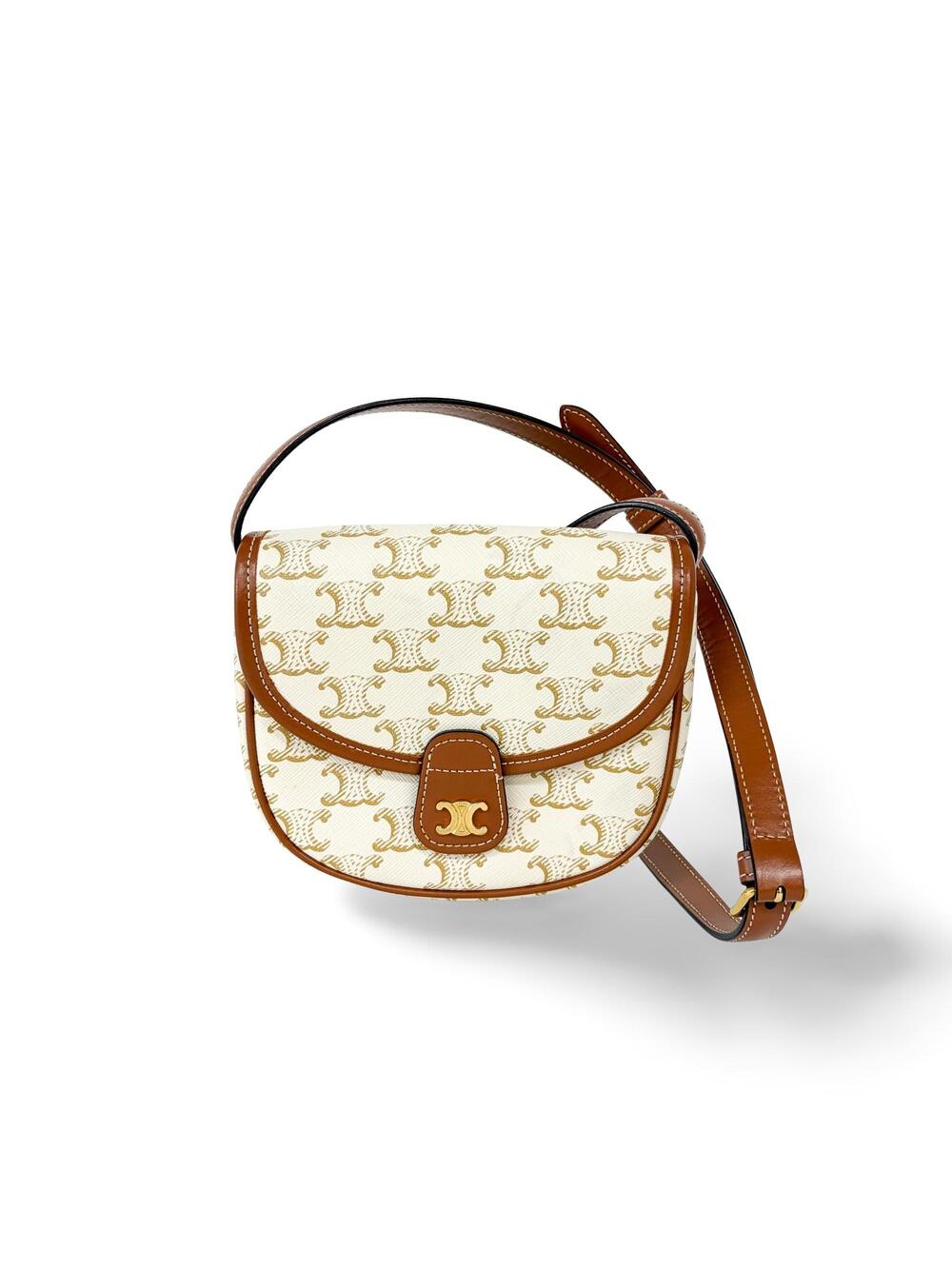 Celine Triomphe Canvas & Calfskin Small #363894C61B